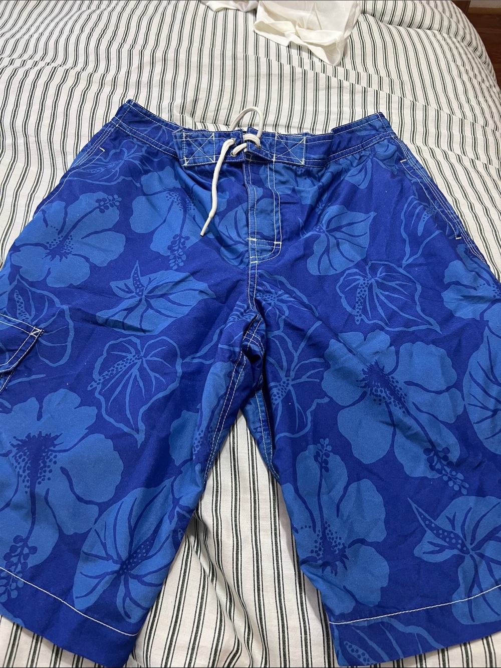 Chaps Navy Blue Swim Shorts with Mesh Lining